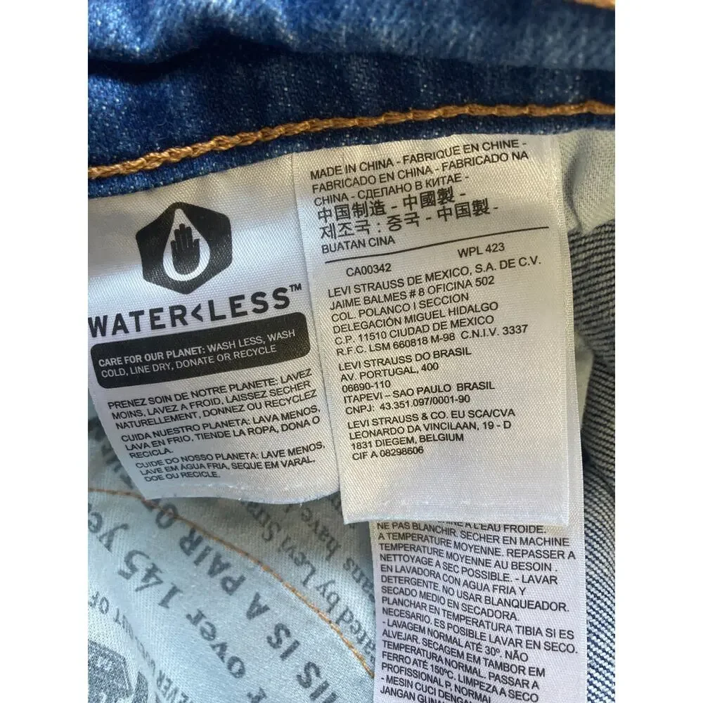 Levi's 513 Mens 32 x 32 Slim Straight Western Fall Indie Casual Denim Blue Jeans